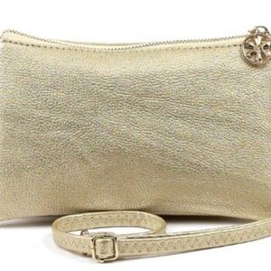 Crossbody Bag Purse Multi Storage Gold